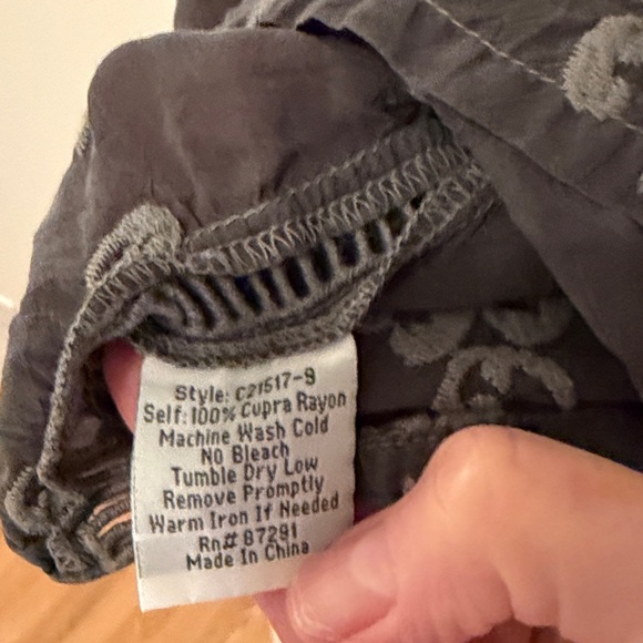 Embroidered Gray Women's Top - Picture 9 of 9